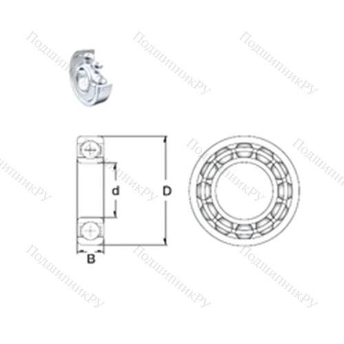 Подшипник шариковый радиальный 6217-2Z от производителя  ZEN Подшипник шариковый радиальный 6217-2Z от производителя  ZEN