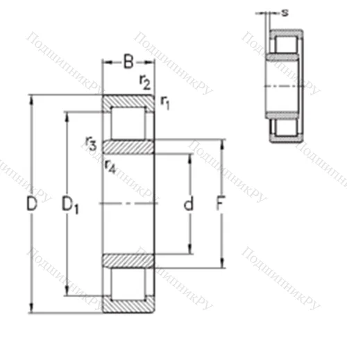 Подшипник роликовый радиальный NU 224-E-TVP 3