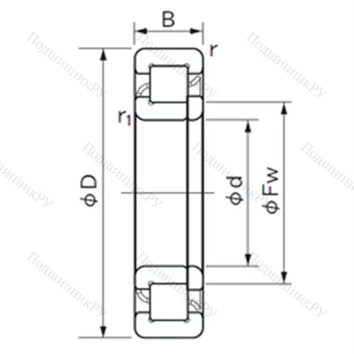 Подшипник роликовый радиальный NUP 218 E