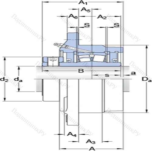 Фланцевые роликоподшипниковые узлы (стопорное кольцо и втулка, для дюймовых валов) FYRP 1 1/2-3