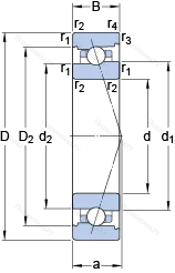 Подшипник 7020 CB/P 4A