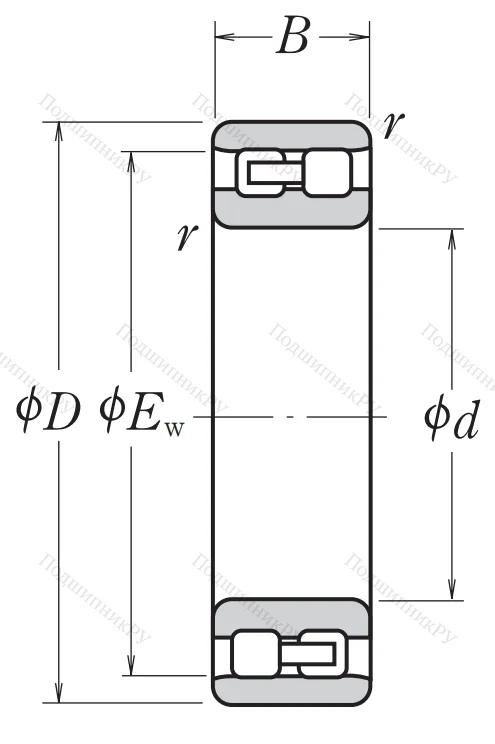 Роликовый цилиндрический подшипник