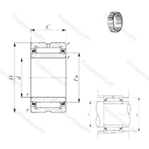Подшипник игольчатый радиальный TAFI 102216
