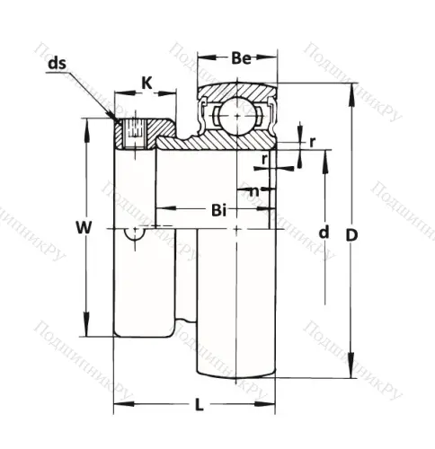 Корпусный подшипник KH 205-16 GAE (ASAHI) в Кемерове