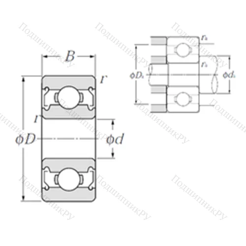 Подшипник шариковый радиальный R 166ZZ от производителя  NTN