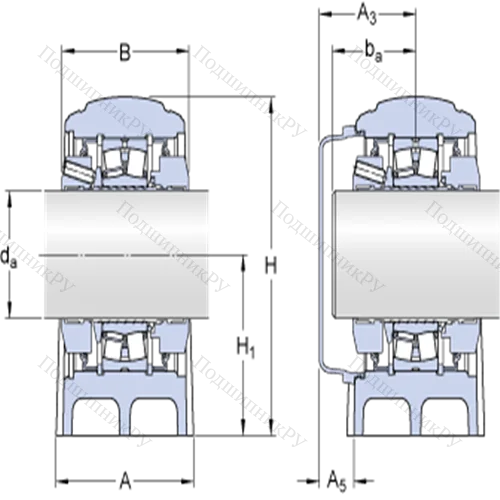 Стационарные роликоподшипниковые узлы (SKF ConCentra, для метрических валов) SYNT 35 F