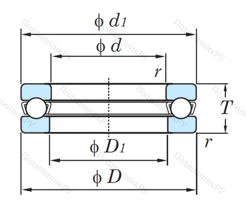 Упорный шариковый подшипник 51313 от производителя  KOYO Упорный шариковый подшипник 51313 от производителя  KOYO