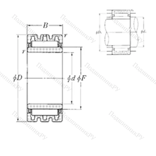 Подшипник игольчатый радиальный NA 4913S