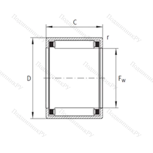 Подшипник игольчатый радиальный HK 24x30x7.5 TN