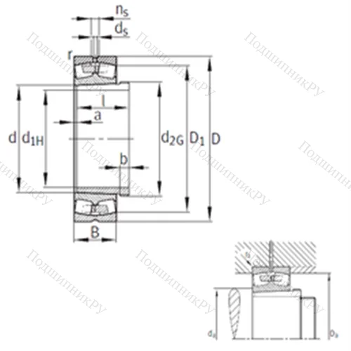 Подшипник роликовый радиальный самоцентрирующийся 24096-B-K 30-MB+AH 24096