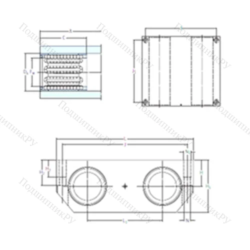 Подшипник шариковый линейный LQBR 40-2LS