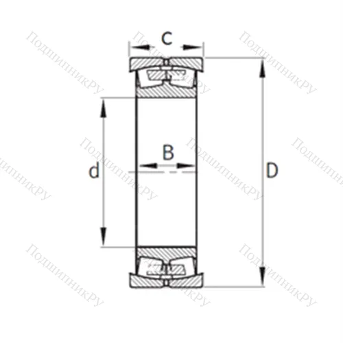 Подшипник роликовый радиальный самоцентрирующийся 540626AA.J 30NF от производителя  FAG