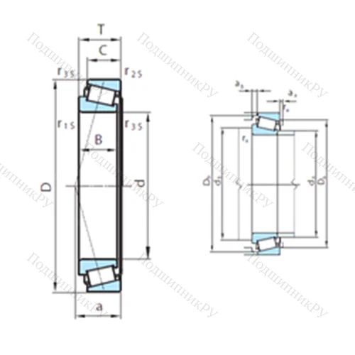 Подшипник роликовый радиально-упорный 33030 A от производителя  PSL