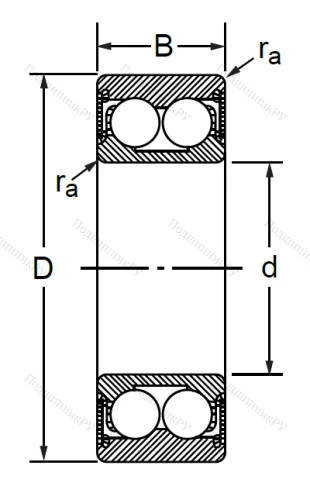 Радиально-упорный шариковый подшипник 3056205 2RS (3205 A 2RSTN) в Кемерове