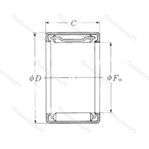 Подшипник игольчатый радиальный FJL-1512L