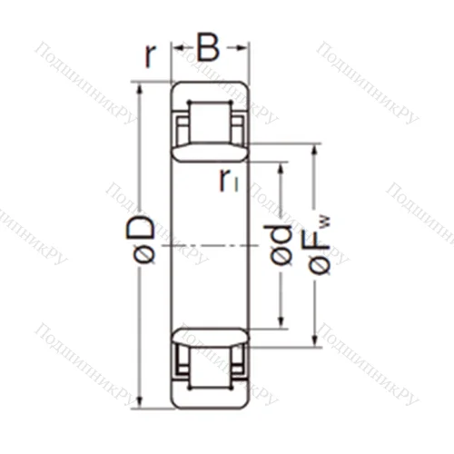 Подшипник роликовый радиальный NU 2210EG