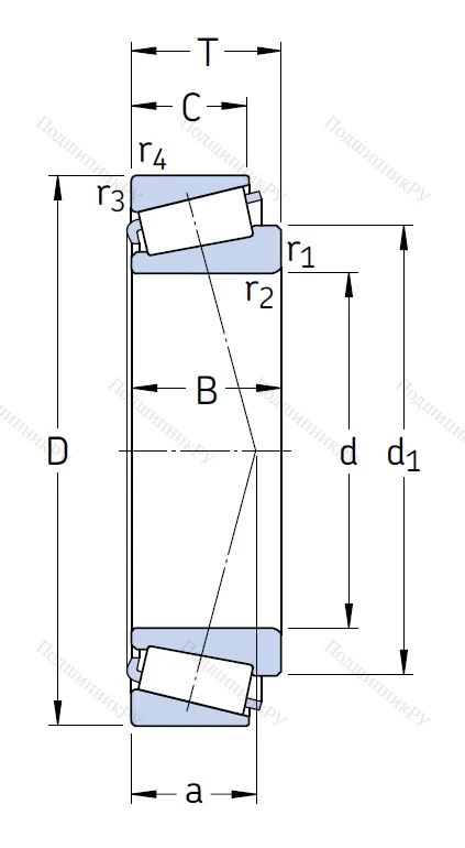 Конический роликовый подшипник 32024 X