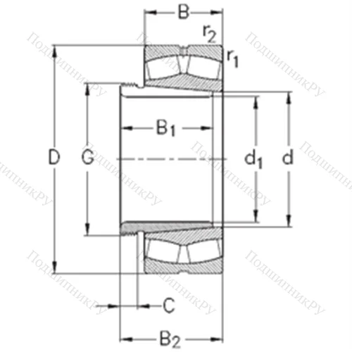 Подшипник роликовый радиальный самоцентрирующийся 23120-K-MB-W 33+AHX 3120 от производителя  NKE