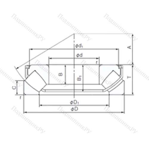 Подшипник роликовый упорно-радиальный 29414EX