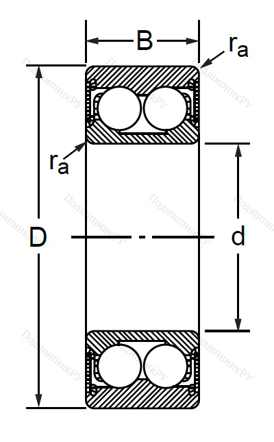 Радиально-упорный шариковый подшипник 3056312 2RS (3312 A 2RSTN) в Кемерове