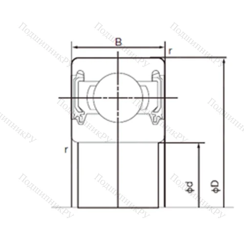 Подшипник шариковый радиальный 6206-2NKE