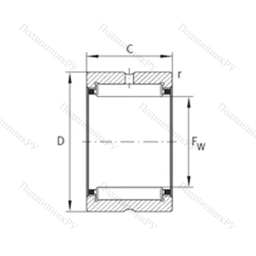 Подшипник игольчатый радиальный 8E-NK 33X 60X 20-3
