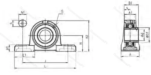 Подшипниковый узел UCP 216 в Кемерове