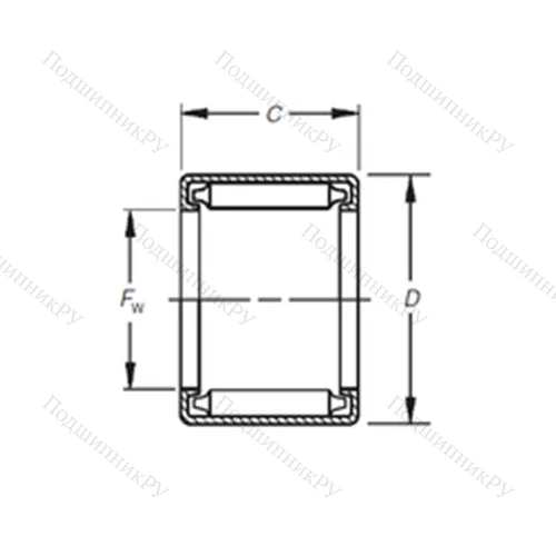 Подшипник игольчатый радиальный B-77 от производителя  TIMKEN Подшипник игольчатый радиальный B-77 от производителя  TIMKEN