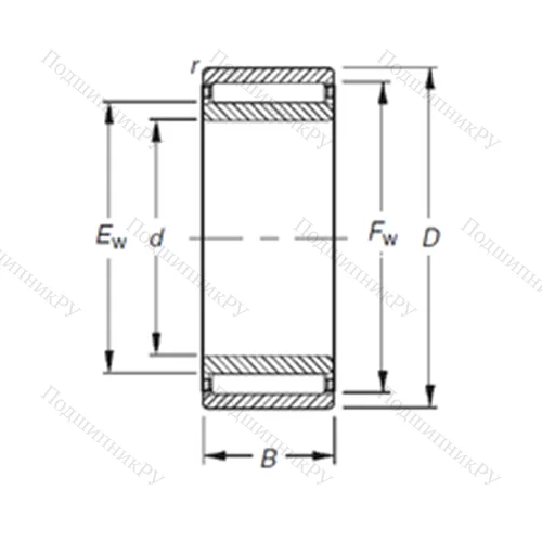 Подшипник игольчатый радиальный