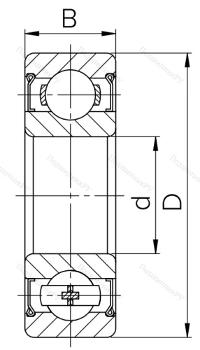 Миниатюрный шариковый подшипник 80019 (609 ZZ) в Кемерове