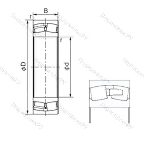 Подшипник роликовый радиальный 23088E