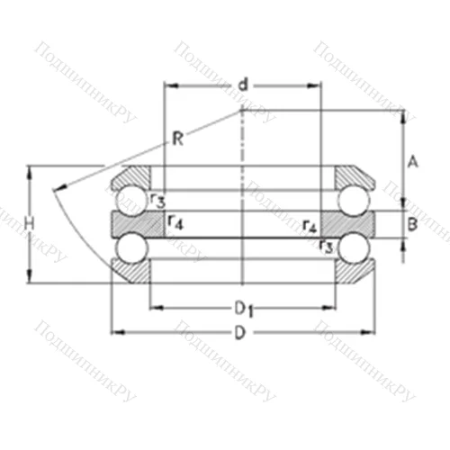 Подшипник шариковый упорный 54226-MP