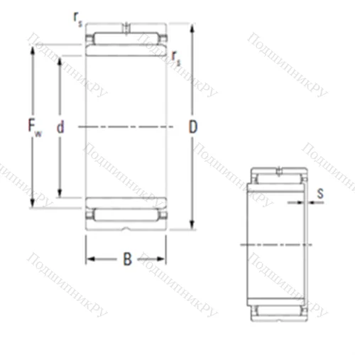 Подшипник игольчатый радиальный NKJS 75