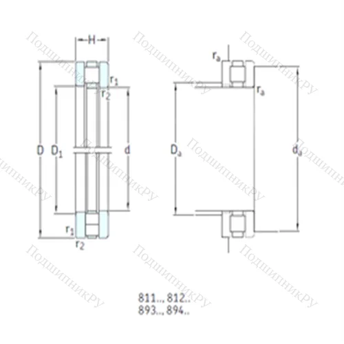 Подшипник роликовый упорный 81207TN от производителя  SKF Подшипник роликовый упорный 81207TN от производителя  SKF