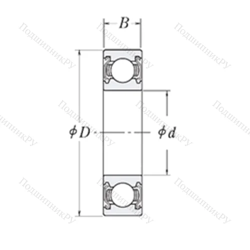 Подшипник шариковый радиальный MJ 1-2Z