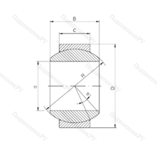 Подшипник скольжения сферический GE 030 HS-2RS от производителя  CX