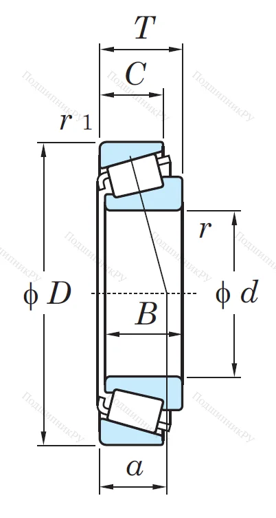 Конический роликовый подшипник HI-CAP 30306 DJR (31306)
