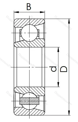 Радиально-упорный шариковый подшипник 46124 Л (7024 ACM) в Кемерове