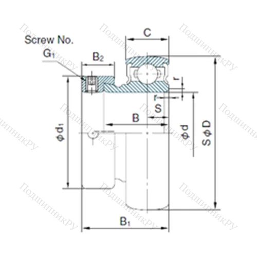 Подшипник шариковый радиальный KH 204AE
