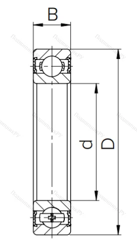 Шариковый однорядный подшипник 180315 (6315 2RS) в Кемерове