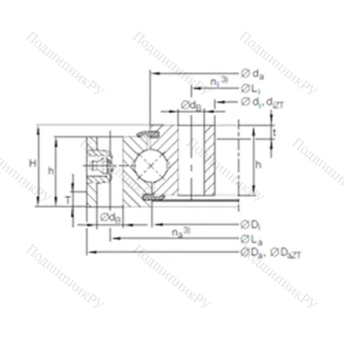 Подшипник шариковый опорно-поворотный VU 20 0220