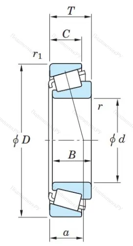 Конический роликовый подшипник 32907 JR-2 от производителя  KOYO