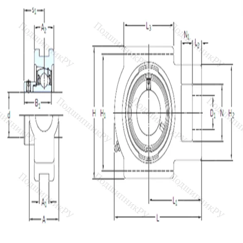 Подшипниковый узел шариковый радиальный TU 55 FM