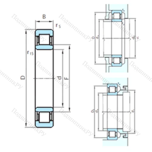 Подшипник роликовый радиальный NU 1080 K