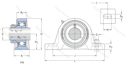 Подшипниковый узел SY 60 FM в Кемерове