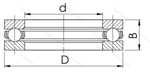 Упорный шариковый подшипник 8318 (51318) в Кемерове