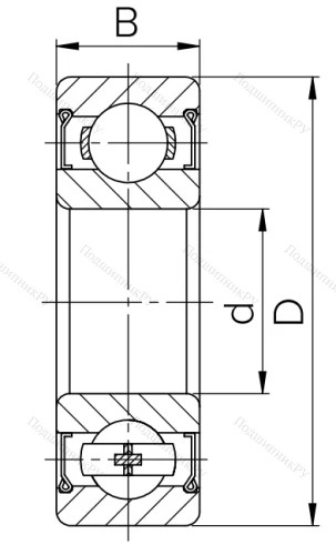 Шариковый однорядный подшипник 80107 (6007 ZZ) в Кемерове