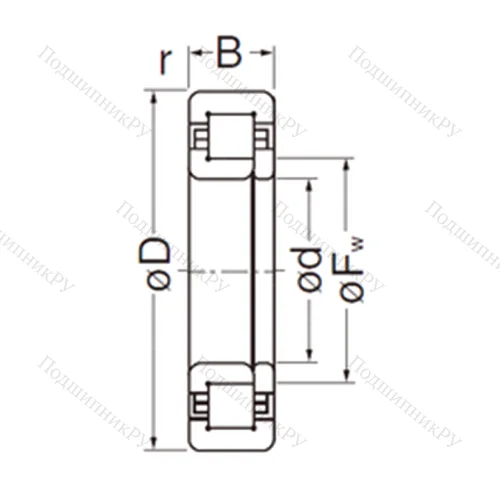 Подшипник роликовый радиальный NUP 206EG