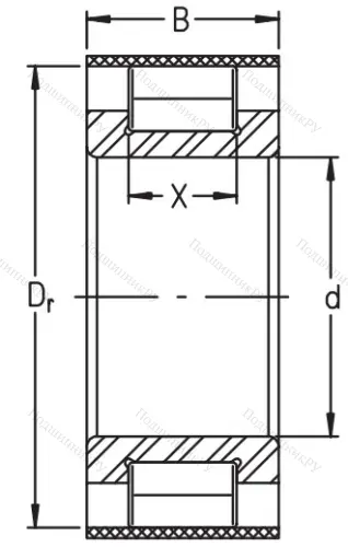 Однорядный роликовый подшипник RSL 18 3018 A от производителя  INA