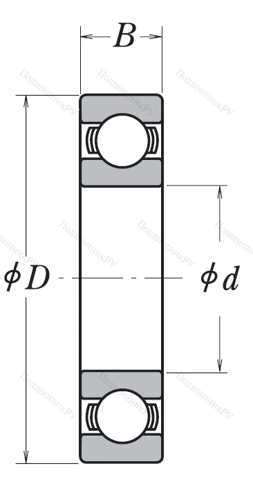 Однорядный шариковый подшипник 6209 CM